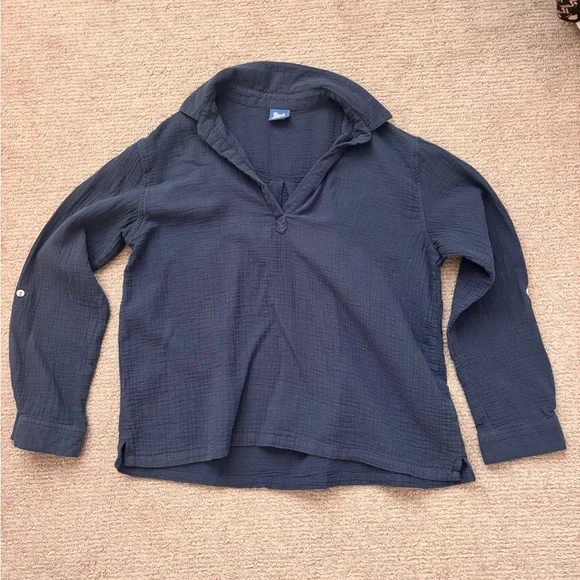 Navy Blue Long Sleeve Shirt - Picture 2 of 5